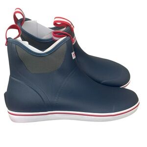 XtraTuf Men’s Ankle Deck Boot, Navy/Red Size 11, Brand New